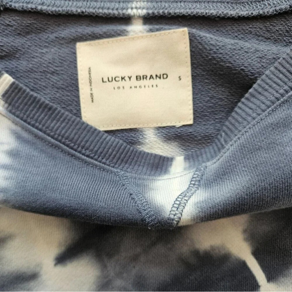 Lucky Brand French Terry Cropped Raglan Crew - Picture 5 of 6